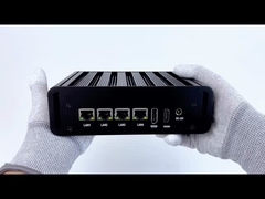 Intel N100 4 LAN Dual COM Βιομηχανικός Μίνι PC χωρίς ανεμιστήρα με WIFI DDR4 16G RAM Windows Linux