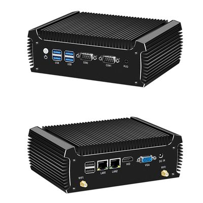 Αγορά Intel Core i3 7100U Mini PC με 2 LAN 2 COM Αθόρυβο Βιομηχανικό PC διαδικτυακή κατασκευή