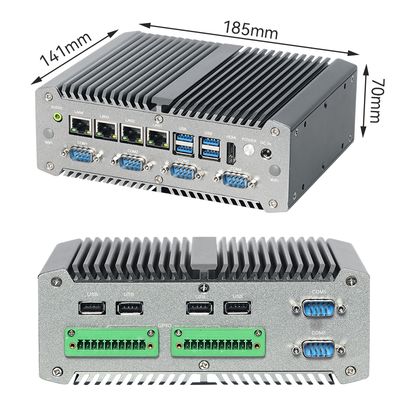 Αγορά Βιομηχανικός Mini PC Intel Core I7-10710U με τέσσερις θύρες LAN και έξι COM διαδικτυακή κατασκευή