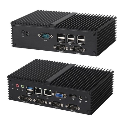 Αγορά Intel Celeron J1900 επεξεργαστής Fanless PC DDR3L 8GB με 7COM 2LAN Industrial PC διαδικτυακή κατασκευή