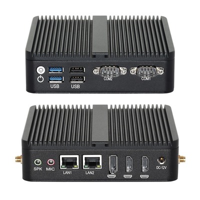 Αγορά J6412 Επεξεργαστής Μίνι PC χωρίς ανεμιστήρα DDR4 Διπλό LAN Διπλό COM RS232 Τριπλή οθόνη διαδικτυακή κατασκευή
