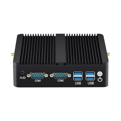 Intel Mini Industrial Fanless PC με DDR4 8G MSATA SSD Δύο LAN HD οθόνη Linux