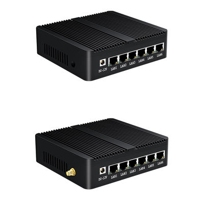 6 Gigabit Ethernet RJ45 J1900 Firewall Router Ubuntu Desktop Router με WiFi