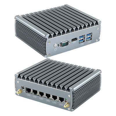 Intel Celeron 3865U 2 πυρήνες 2 νήματα Firewall Μίνι δρομολογητής PC με 6 Ethernet DDR4