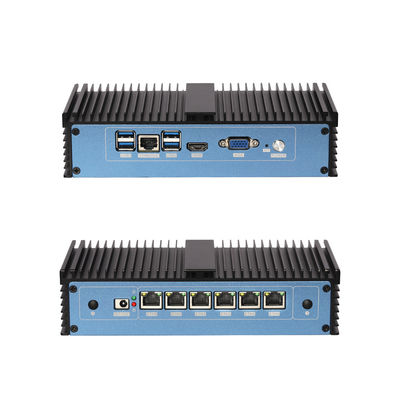 Intel Pentium 4415U επεξεργαστής Firewall Mini PC με σύστημα ψύξης χωρίς ανεμιστήρα 6 Ethernet