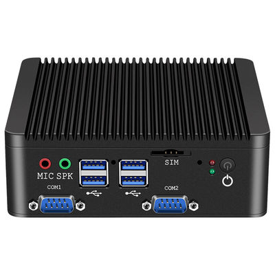 Intel Celeron J4105 Βιομηχανικός υπολογιστής χωρίς ανεμιστήρα με διπλό LAN διπλό COM Linux και DDR4