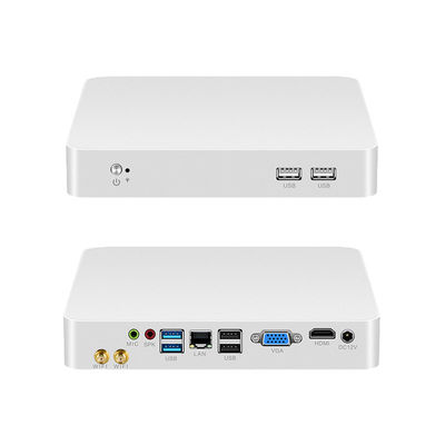 Intel Mini PC με Core Series επεξεργαστή DDR3 RAM και λευκό αλουμινένιο πλαίσιο