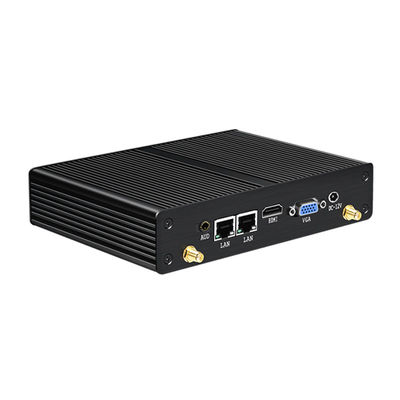 Intel Pentium Fanless Industrial PC με μαύρο πλαίσιο μSATA SSD αποθήκευση και HDMI