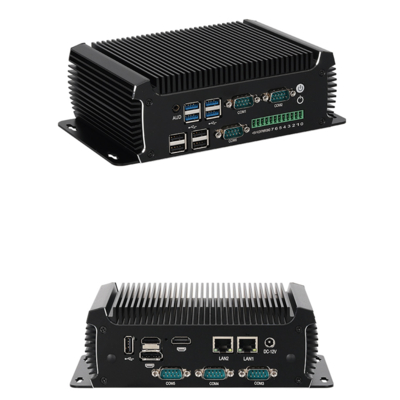 Intel N97 Mini PC Χωρίς ανεμιστήρα Βιομηχανικός υπολογιστής 16 GB Με 2 LAN 6 COMs