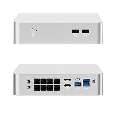 Intel Core i7-8705G With 8 LAN 2 HDMI 1DC DDR4 64GB RAM Industrial Mini PC