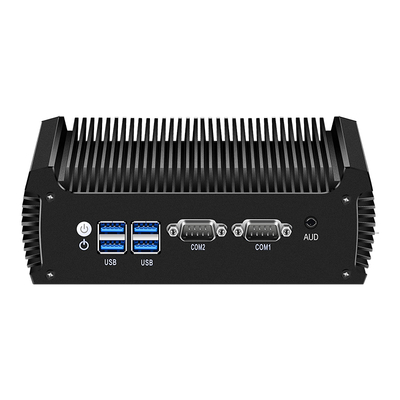 Intel Core i5 7200U Mini PC με 2 LAN 2 COM Βιομηχανικός υπολογιστής χωρίς ανεμιστήρα