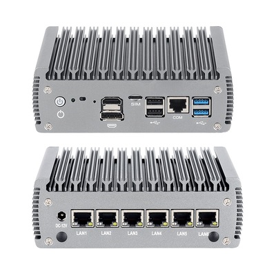 Intel N100 Processor Firewall Mini PC με 6 LAN 1 HD-MI 1 DP